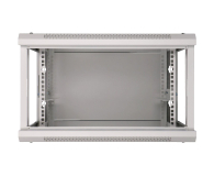 Extralink Szafka wisząca rack 6U 600x600 szara szklane drzwi EX.8567 - 484936 - zdjęcie 4